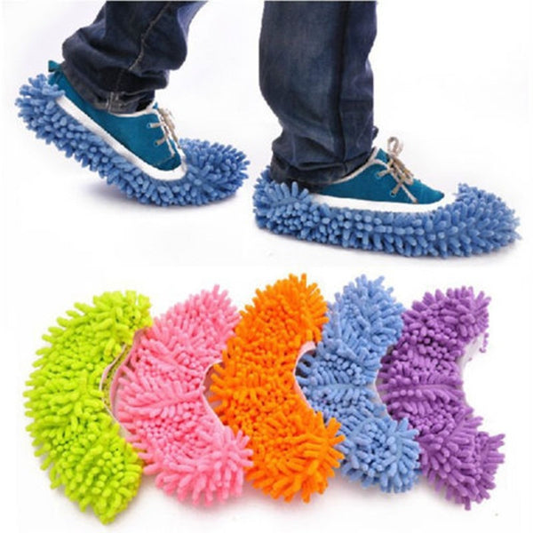 The chenille shoes the lazy man cleans the floor mop mop top.Assorted Mop Slippers